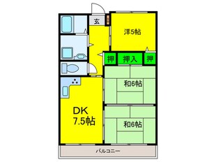 ドムール長居南館の物件間取画像